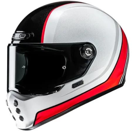 HJC V10 Hodu MC1 Kapalı Motosiklet Kaskı Siyah Beyaz Kırmızı