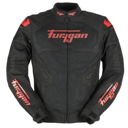 Furygan Atom Vented Evo Yazlık Motosiklet Ceketi Siyah Kırmızı