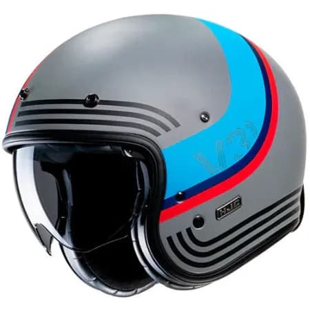 HJC V31 Byron MC21SF Yarım Motosiklet Kaskı Mat Gri Mavi