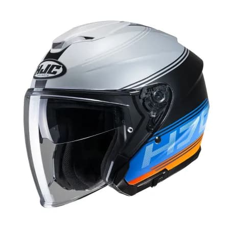 HJC İ30 Vicom MC27SF Yarım Motosiklet Kaskı Mavi Turuncu