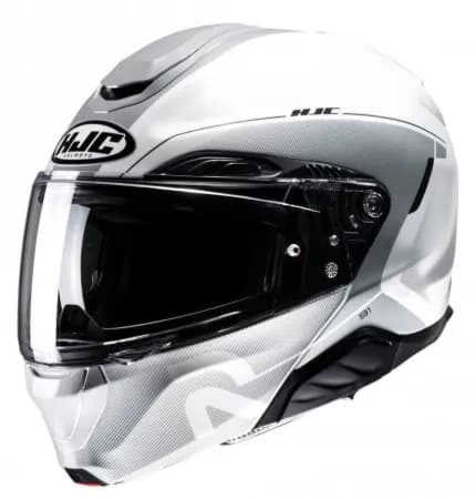 HJC RPHA91 Combust MC10 Çene Açılır Motosiklet Kaskı Beyaz Gri