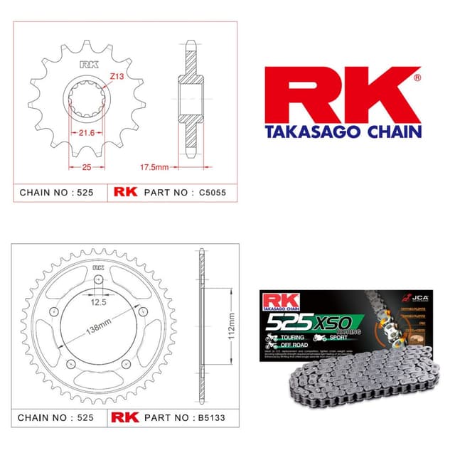 Honda CBF 500 Rk X-ring Zincir Dişli Set 525 XSO-15/41T