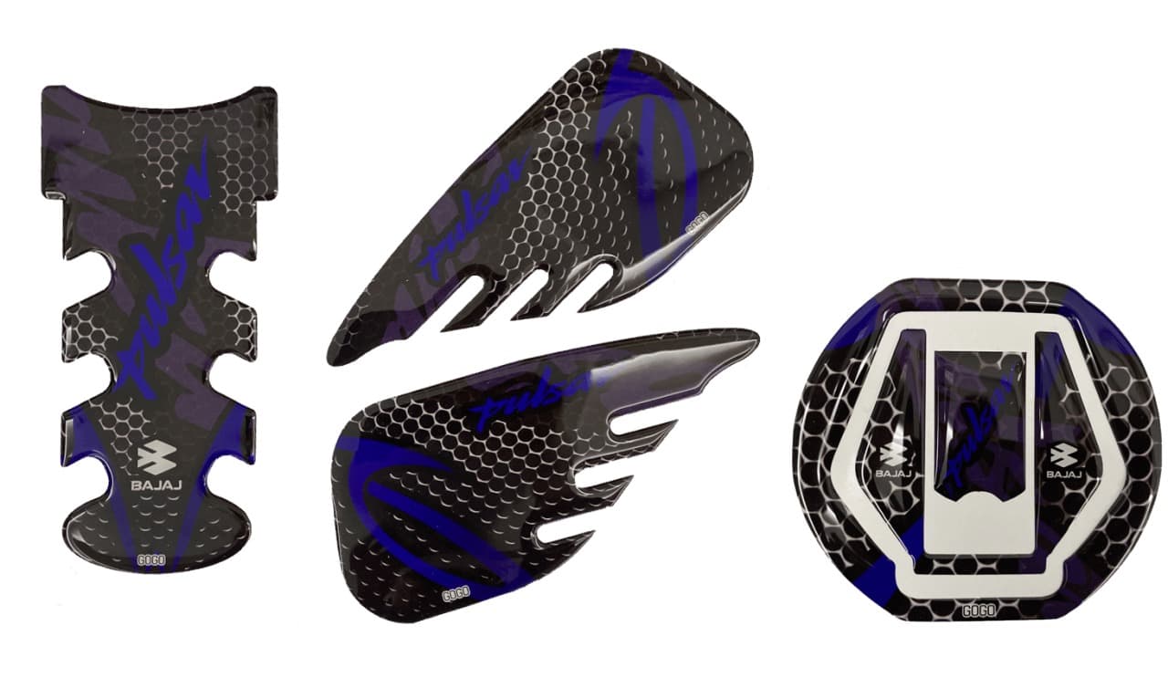 Bajaj Pulsar 200 NS Tank Pad + Yan Pad Seti Mavi