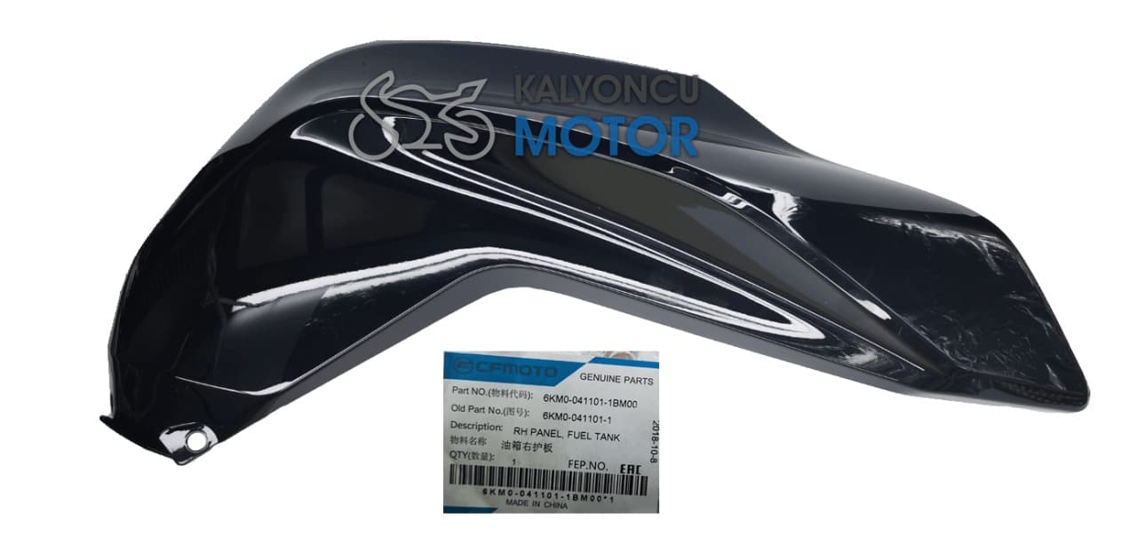 CF Moto NK 250 Benzin Deposu Sağ Plastik Kapak Parlak Siyah