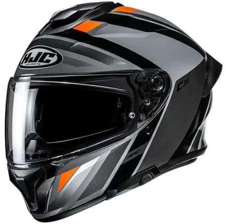 HJC C71 Faber MC7 Kapalı Motosiklet Kaskı Gri Turuncu