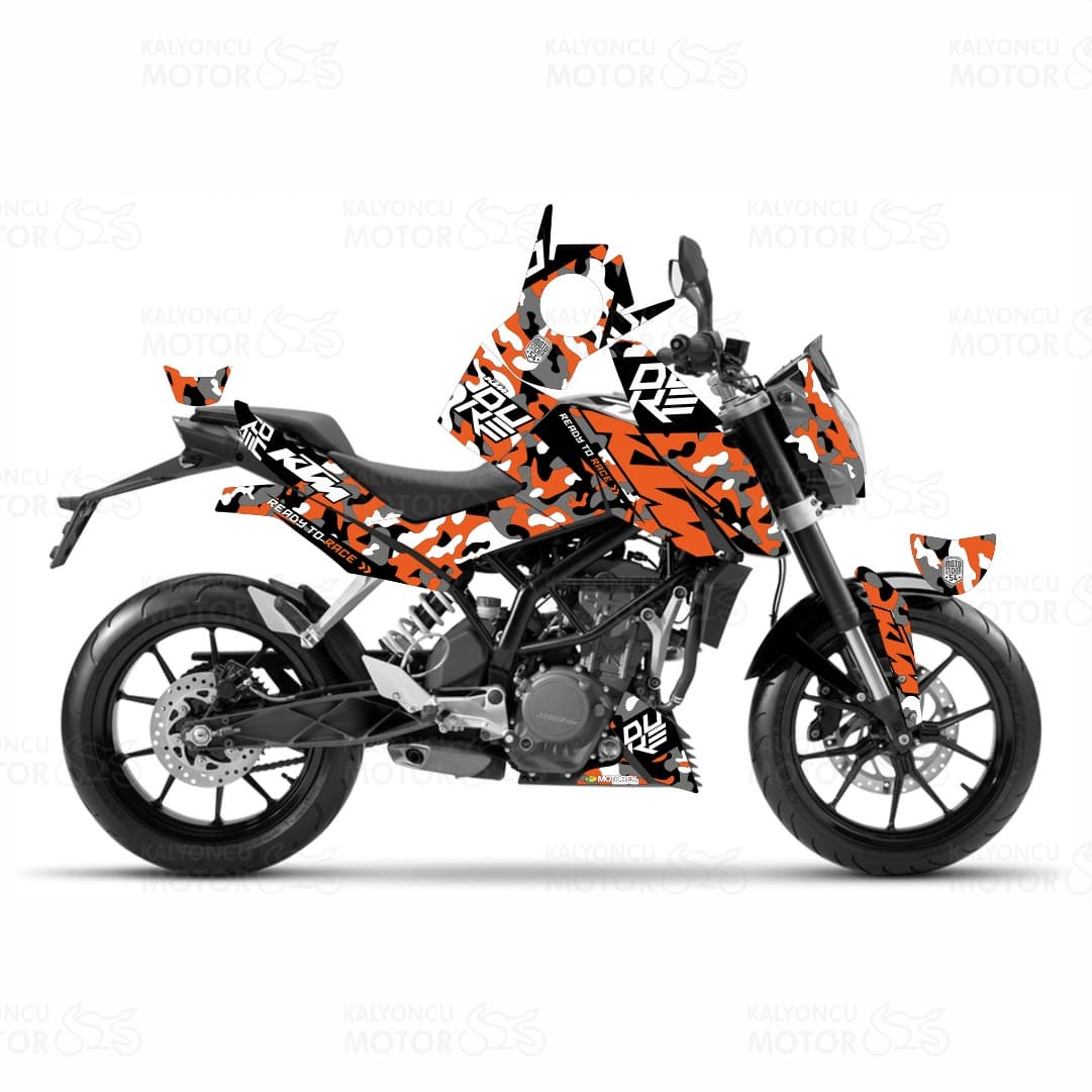 KTM Duke 200 Camouflage Design Sticker Set (2011-2016)