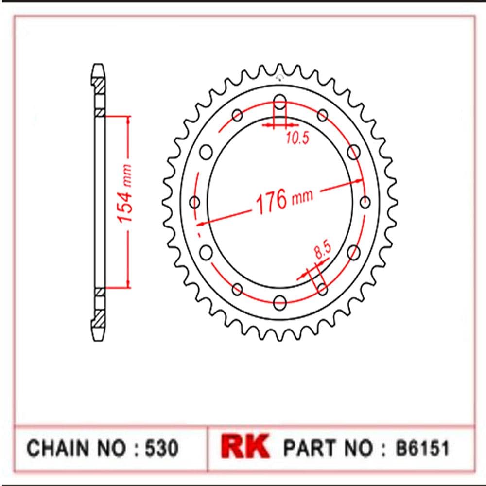 Honda VFR 800 X CROSSRUNNER RK Çelik Arka Dişli B6151-43