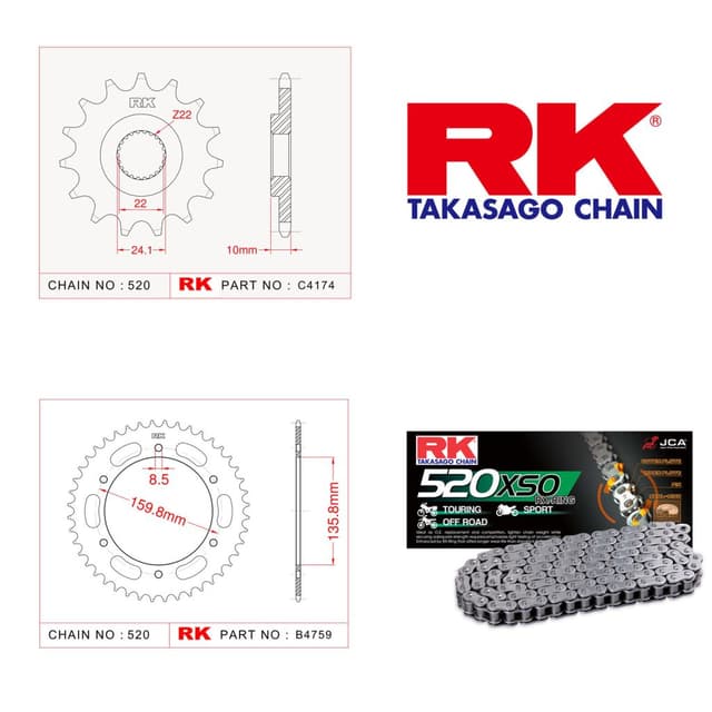 Bmw G 650 GS Rk X-ring Zincir Dişli Set 520  112L XSO-16/47T