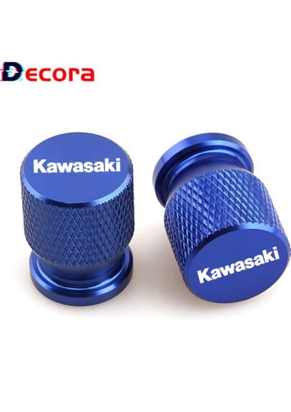 Xifu Shop C Kawasakı Mavi Tarzı Kawasaki Nınja 400 Z400 Z650 Z800 Z900 Zx ZX6R ZX9R ZX12R ER6N ER6F Için Motosiklet Tekerlek Lastik Valf Kapakları Hava Geçirmez Kılıflar (Yurt Dışından)