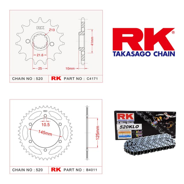 Yamaha XT 660 X Rk Zincir Dişli Set 520 KLO O-Ring 15/45T