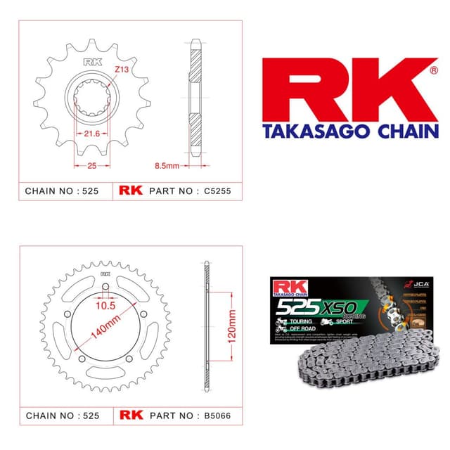 Suzuki GSX-R 1000 Rk X-ring Zincir Dişli Set 525 XSO-17/43T