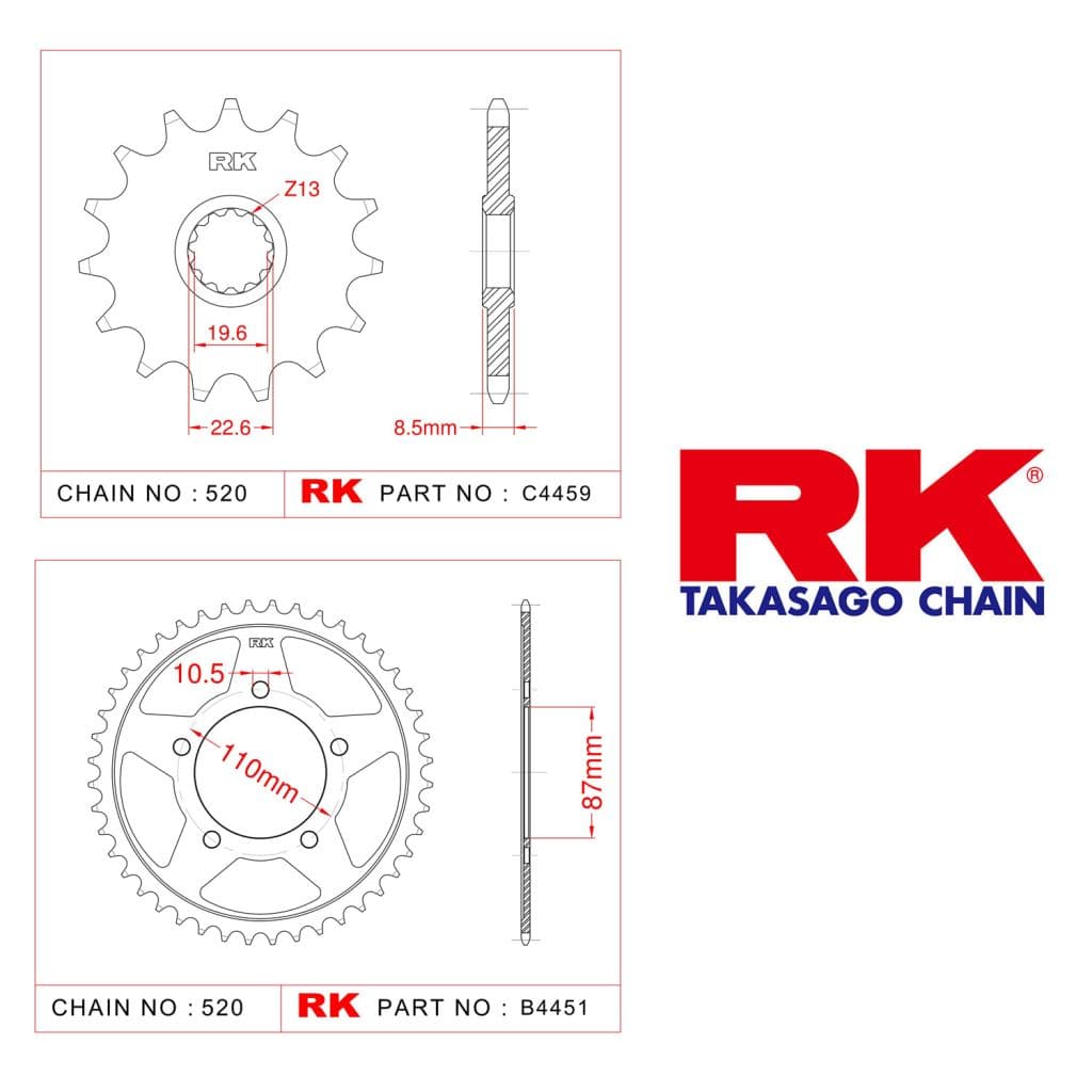 Suzuki DL 250 V-STROM Rk O-ring Zincir Dişli Set 520 KLO 116 L-14/47T - görsel 3