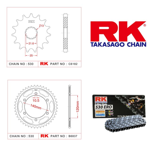 Kawasaki VN 800 DRIFTER Rk Zincir Dişli Set 530 ERO O-Ring 17/40T