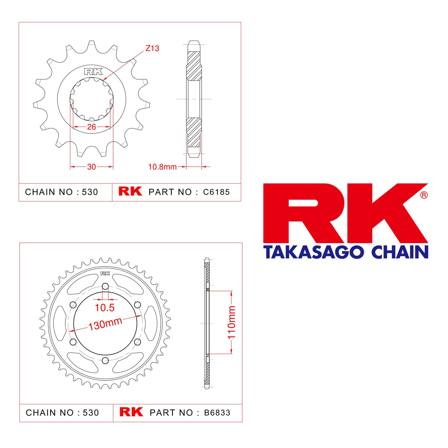 Yamaha YZF-R1 Rk X-Ring Zincir 530 Xso 116L - görsel 3