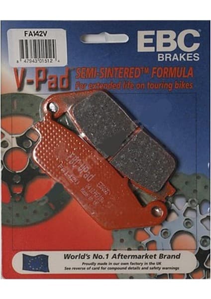 Ebc Fren Balatası Yarı Sinter FA142V 2007-2012 Kawasaki Z 750 Ön