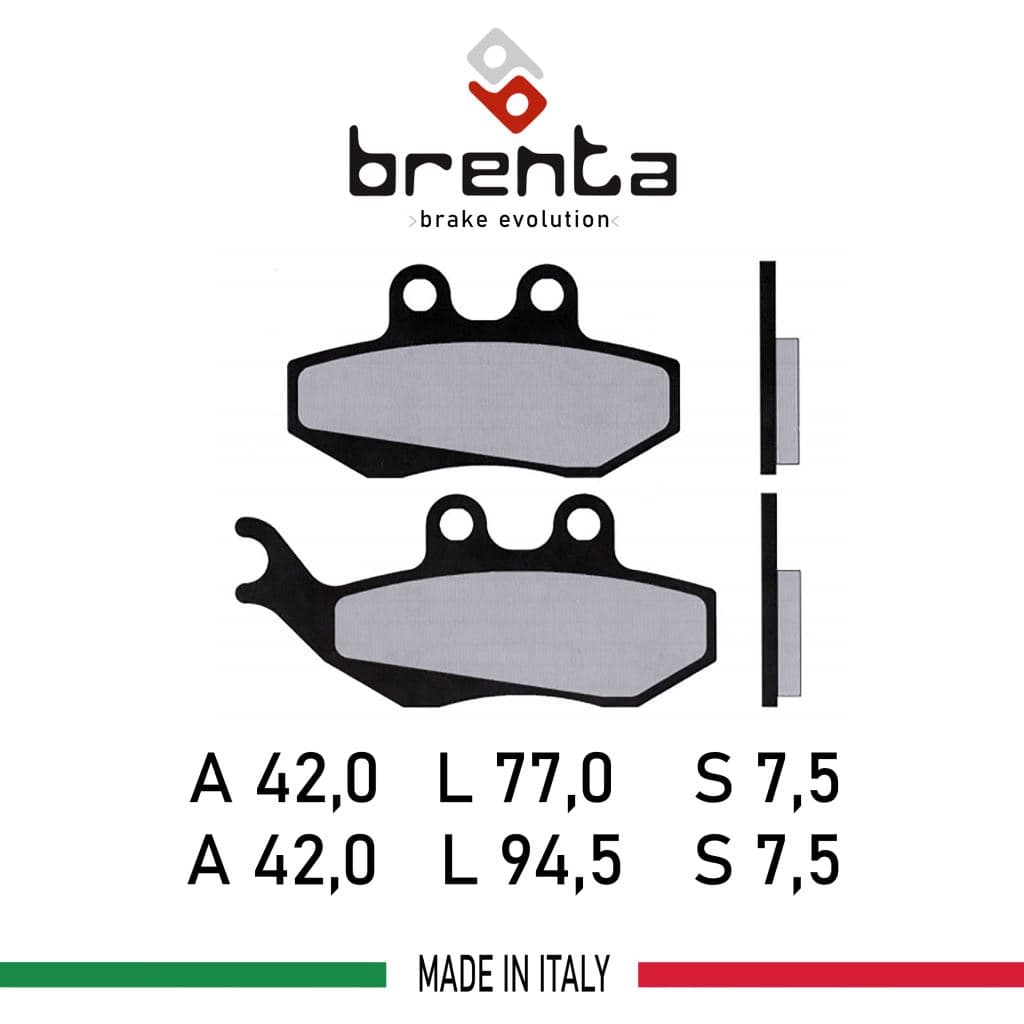 Piaggio BEVERLY 125  Ön  / Arka Disk Brenta Sinter Metal Fren Balata - görsel 2