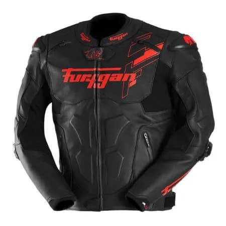 Furygan Raptor Evo 3 Deri Motosiklet Ceketi Siyah Kırmızı
