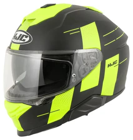HJC İ71 Peka MC3HSF Kapalı Motosiklet Kaskı Mat Siyah Neon