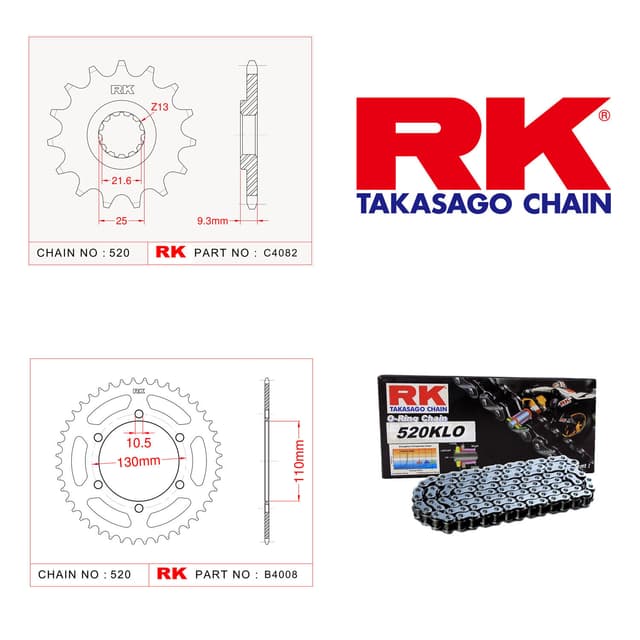 Kawasaki Z 300 Rk Zincir Dişli Set 520 KLO O-Ring 14/42T