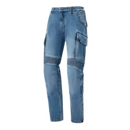 SECA Square 2 Washed Motosiklet Kot Pantolonu Mavi
