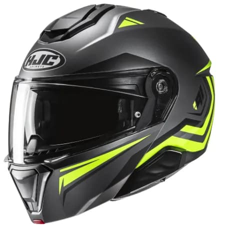 HJC İ91 Tricus MC3HSF Çene Açılır Motosiklet Kaskı Gri Neon Sarı