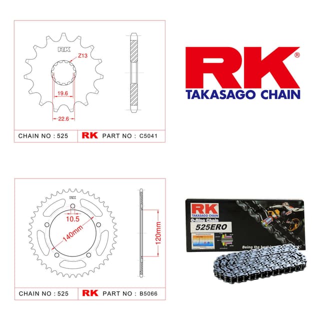 Suzuki GSX-R 600 Rk Zincir Dişli Set 525 ERO O-Ring 16/45T
