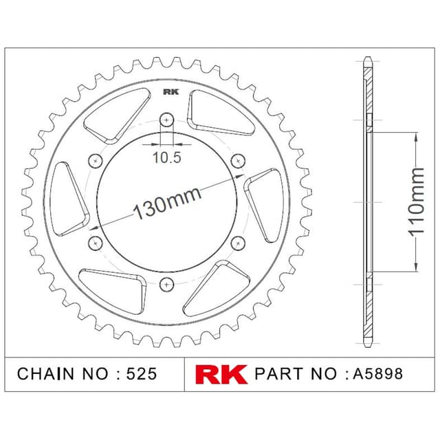 Suzuki GSX-R 750 RK Aluminyum Arka Dişli A5898-45-0A