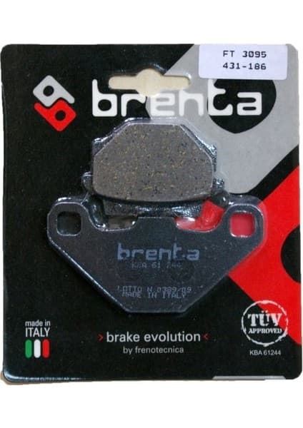 Brenta Kawasaki ZZR 250 Disk Fren Balata Arka (1990-2001)
