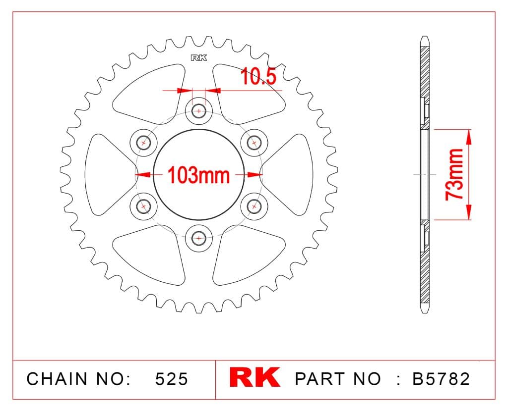 Ducati MULTISTRADA 950 Rk Çelik Arka Dişli B5782-43