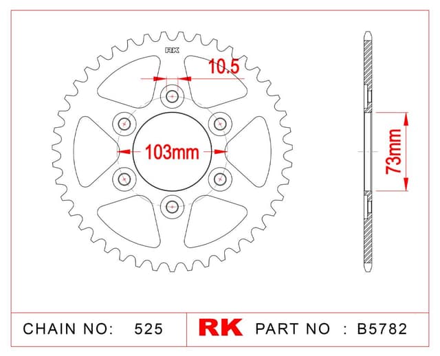 Ducati MULTISTRADA 950 Rk Çelik Arka Dişli B5782-43