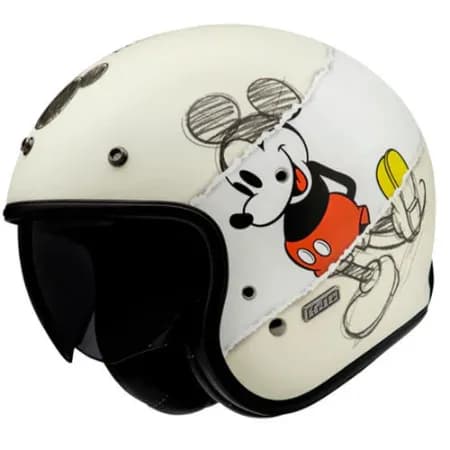 HJC V31 Disney Mickey Sketch MC1SF Yarım Motosiklet Kaskı
