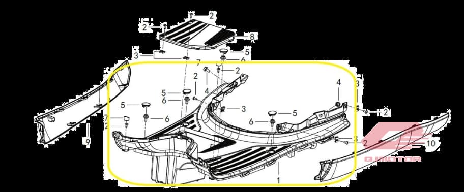 Qj Ltm 125 Ön Basamak Plastiği Kırmızı