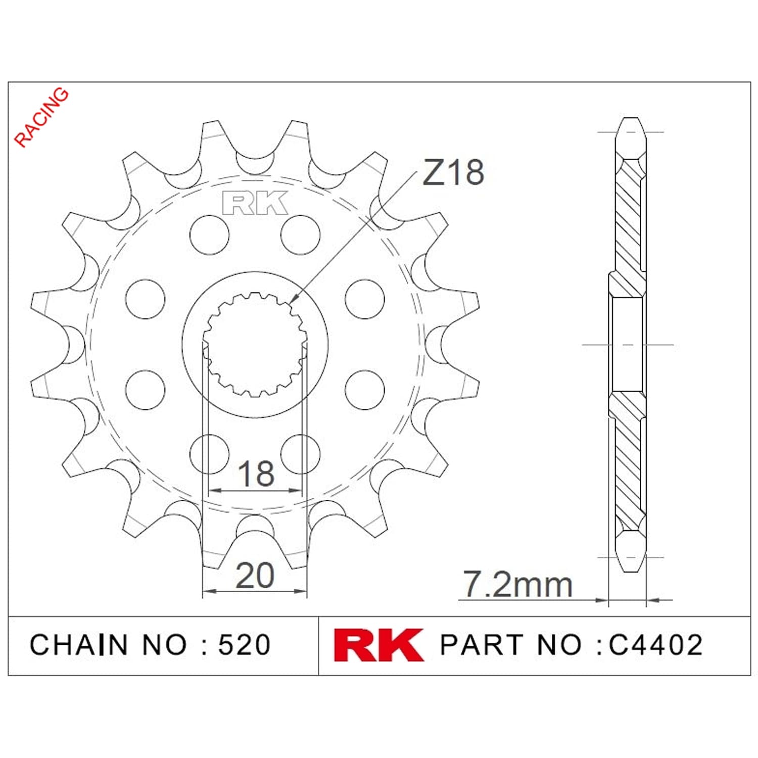 Suzuki RM 125 Rk Off-Road Zincir Dişli Set 520 MXZ 12/51T - görsel 4