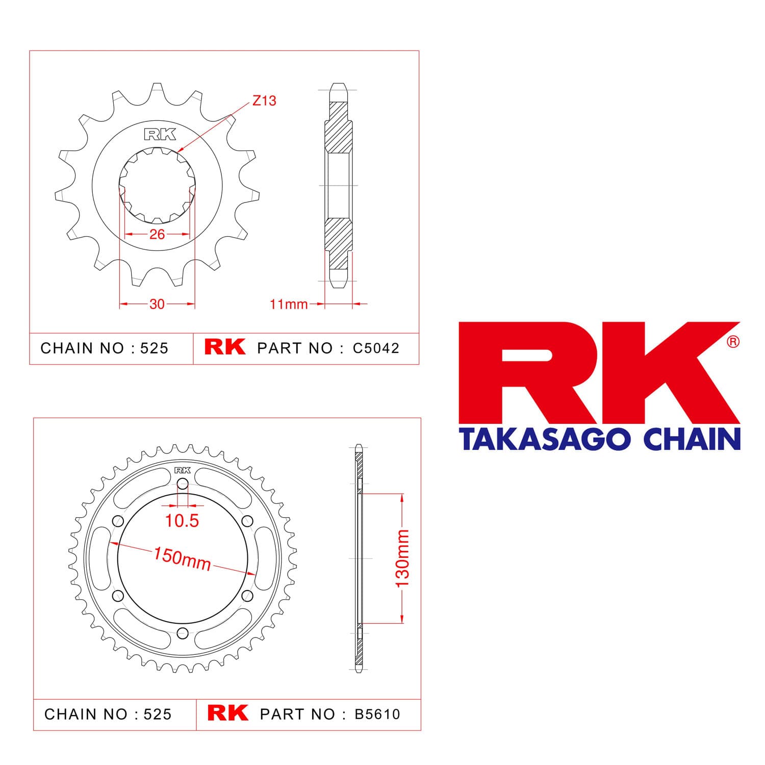 Yamaha TDM 900 Rk Zincir Dişli Set 525 ERO O-Ring 16/42T - görsel 3