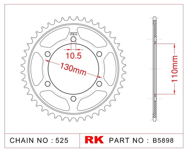 Yamaha TENERE 700 Rk Çelik Arka Dişli B5898-46