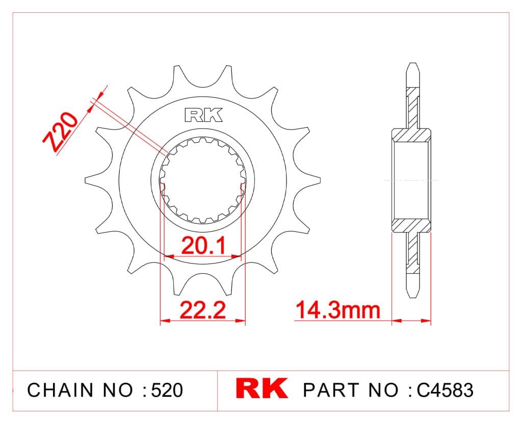 Bmw G 310 GS Rk Çelik Ön Dişli C4583-16