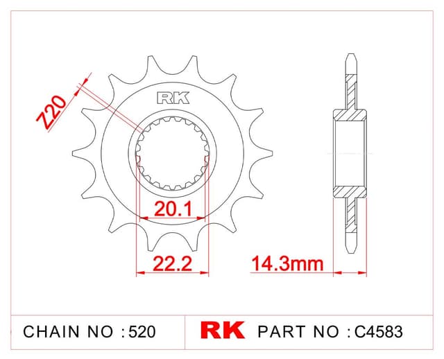 Bmw G 310 GS Rk Çelik Ön Dişli C4583-16