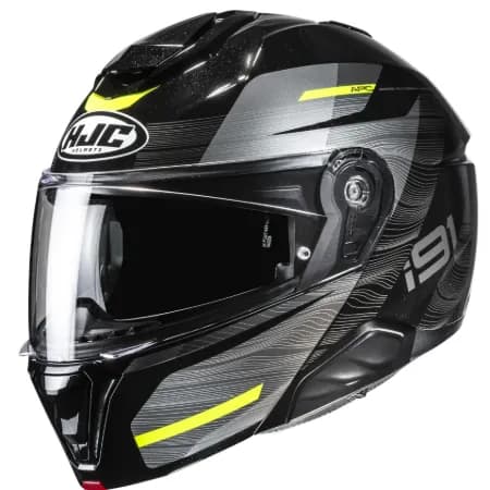 HJC İ91 Dusk MC3H Çene Açılır Motosiklet Kaskı Gri Neon Sarı