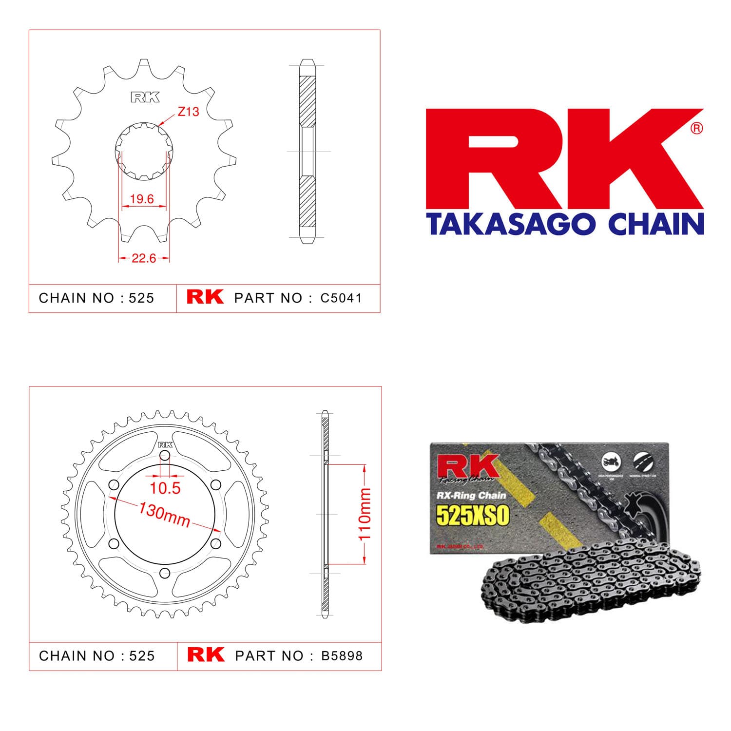 Suzuki GSX-R 600 Rk X-ring Zincir Dişli Set 525 XSO 16/43T - görsel 3