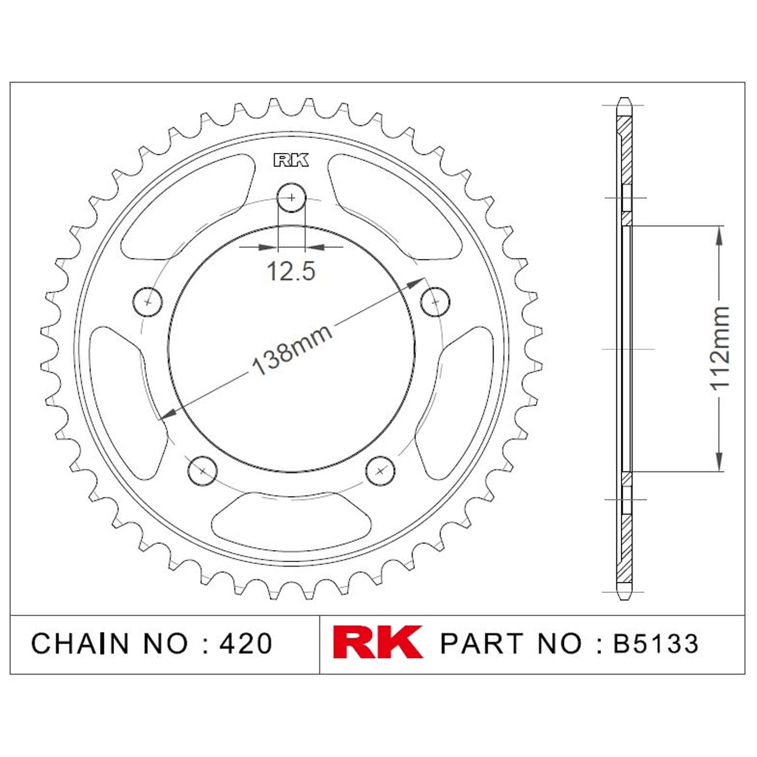 Honda VT 750 C SHADOW RK Çelik Arka Dişli B5133-41