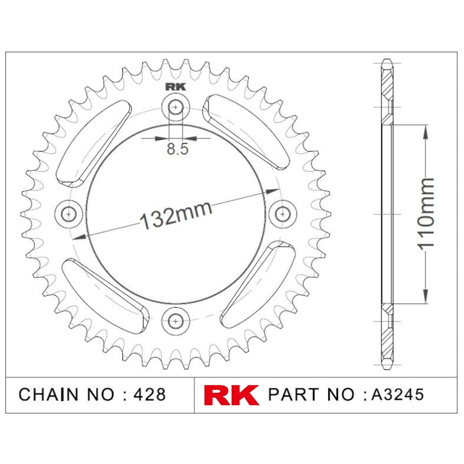 Ktm SX 85 RK Aluminyum Arka Dişli A3245-49-1A