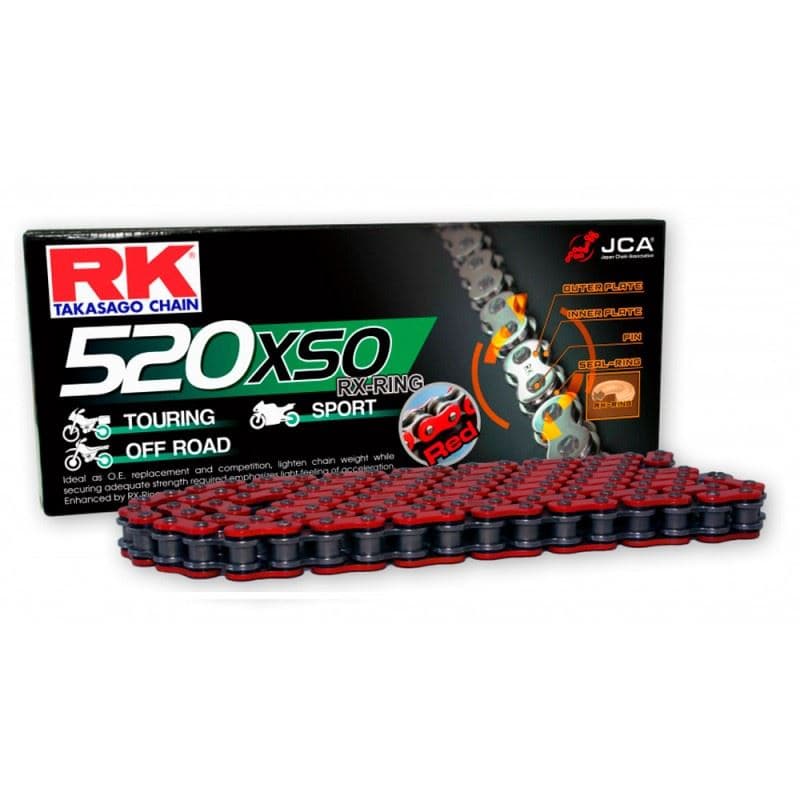 Rk X-Ring Kırmızı Zincir RR  520 Xso 108L