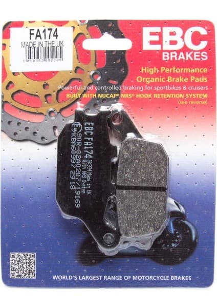 Ebc Fren Balatası Organik FA174 2007-2009 Kawasaki Z 1000 Uyumlu