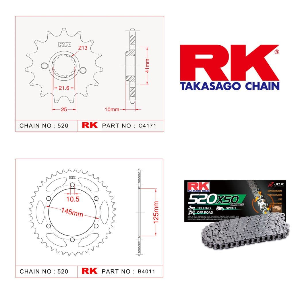 Yamaha XT 660 R Rk X-ring Zincir Dişli Set 520 XSO-15/45T