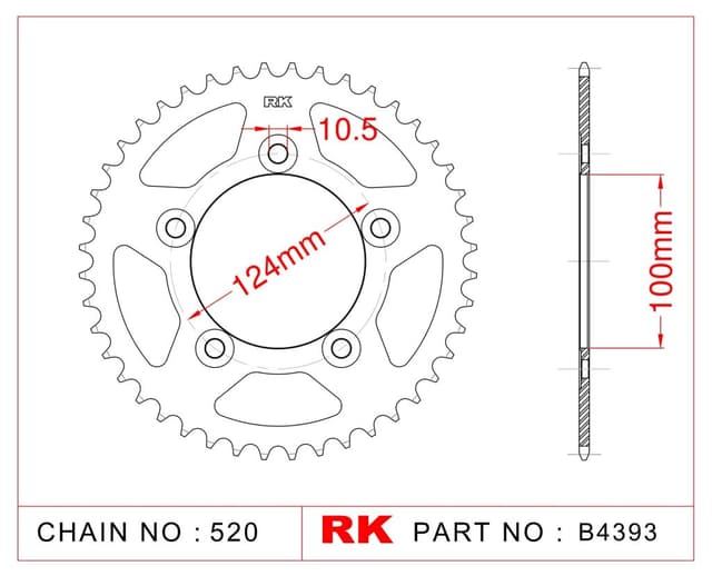 Ducati SCRAMBLER SIXTY2 RK Çelik Arka Dişli B4393-48