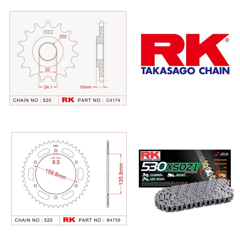Aprilia PEGASO 650 Rk X-ring Zincir Dişli Set 520 XSO-16/47T