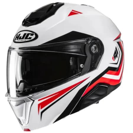 HJC İ91 Tricus MC1 Çene Açılır Motosiklet Kaskı Kırmızı Beyaz