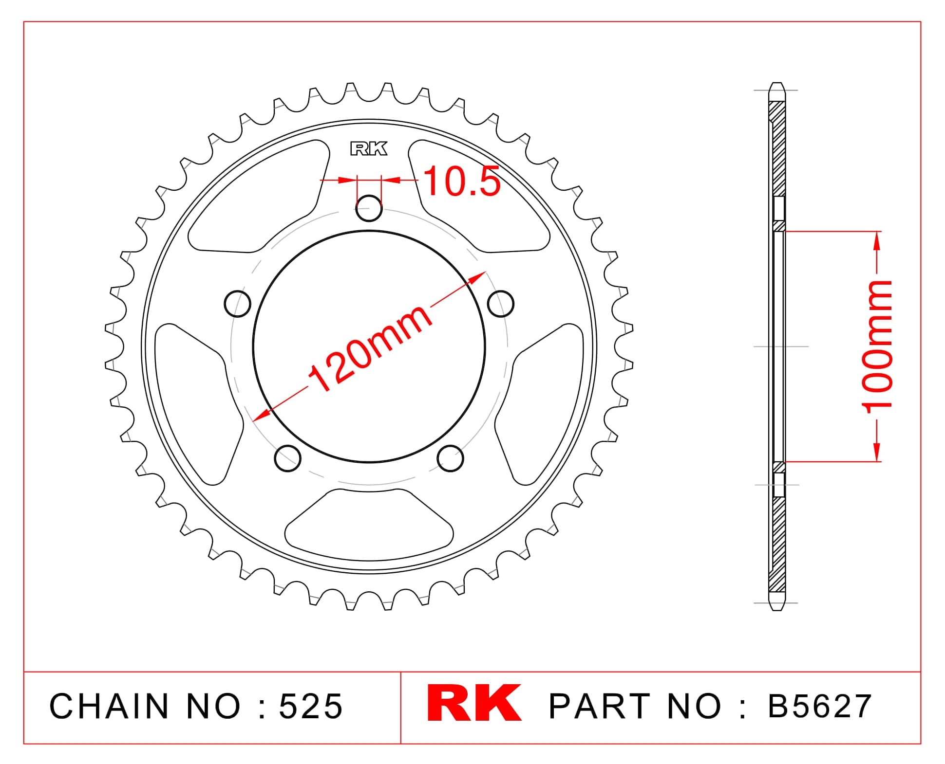 Aprilia RSV 1000 TUONO R RK Çelik Ön Dişli C5367-17 - görsel 5