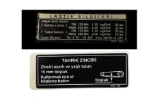 Honda Titan Zincir Kapak Etiketi Orjinal
