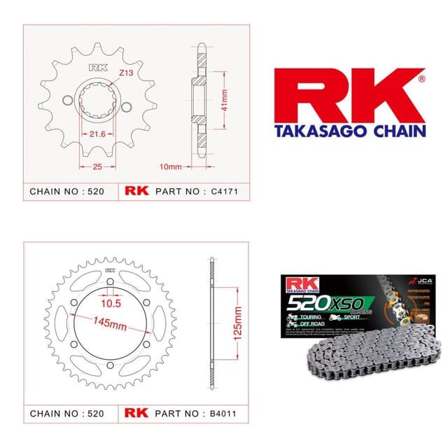 Yamaha MT-03 Rk X-ring Zincir Dişli Set 520 XSO-15/47T